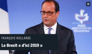 Hollande : le Brexit "doit être conclu d'ici 2019"