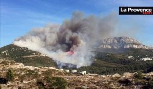 Marseille : l'incendie vu depuis la Rouvière
