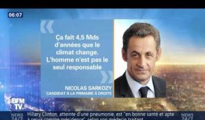 Nicolas Sarkozy est maintenant climato-sceptique - ZAPPING ACTU DU 15/09/2016