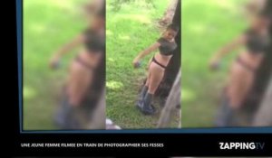 Une jeune femme surprise en train de photographier ses fesses, la vidéo coquine