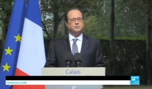 François Hollande à Calais : "Nous devons démanteler définitivement la jungle"
