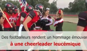 Des footballeurs rendent un hommage émouvant à une cheerleader leucémique