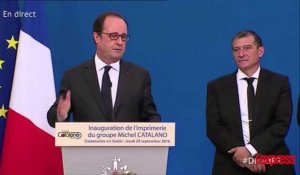 À Dammartin, François Hollande évoque le courage et "la force" de Michel Catalano