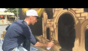 A Quimper, des graffeurs bombent sur le thème de Palmyre