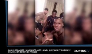 Paul Pogba met l'ambiance avec Layvin Kurzawa et Ousmane Dembélé en équipe de France