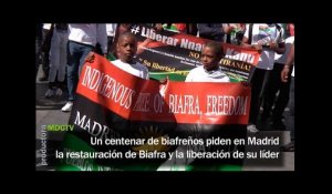 Un centenar de Biafreños se manifiestan en Madrid