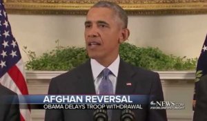 Le report du retrait des forces armées en Afghanistan, à travers les télés américaines