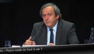 FIFA : Michel Platini radié à vie du football ?