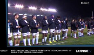 Rugby : Les joueurs du Racing 92 sabrent le champagne avant le choc face à Toulon