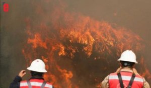 Un spectaculaire incendie ravage les collines de Valparaiso au Chili