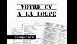 CV à la loupe n°31: attention au CV en colonne