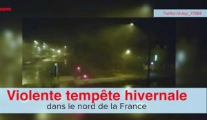 Violente tempête hivernale dans le nord de la France