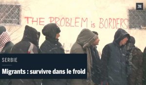A Belgrade, des migrants souffrent du froid intense
