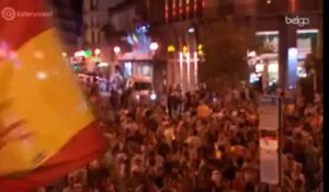 Euphorie espagnole dans les rues de Bruxelles