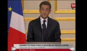 Sarkozy : "Notre détermination est totale"
