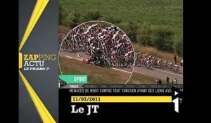 ‪Les chutes se multiplient sur le Tour de France‬‏