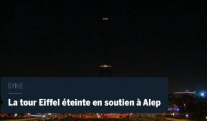 La Tour-Eiffel s'est éteinte mercredi soir en soutien aux habitants d'Alep.