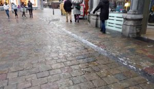 Les trottoirs de Verviers transformés en patinoire