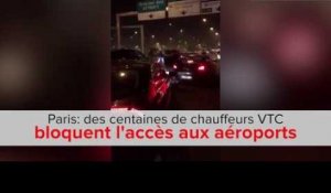 Paris: des chauffeurs VTC bloquent l'accès aux aéroports