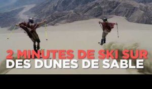 2 minutes de ski sur les dunes de sable du Pérou
