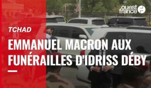 VIDÉO. Tchad : Emmanuel Macron aux funérailles du président Idriss Déby Itno