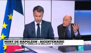 En clair-obscur, la Emmanuel Macron commémore les 200 ans de la mort de Napoléon