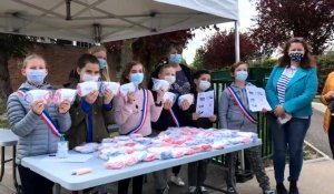 Romilly-sur-Seine :  distribution de masques pour les enfants