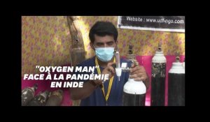 En Inde, il fournit gratuitement de l'oxygène aux habitants des bidonvilles