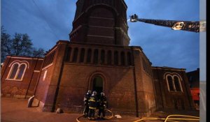 LILLE : incendie de l'église de Wazemmes