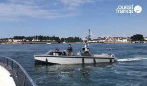 VIDÉO. Etel : un bateau autonome dévoilé par le chantier naval Bretagne Sud