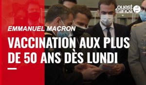 VIDÉO. Covid-19 : Emmanuel Macron annonce l’ouverture de la vaccination aux plus de 50 ans d��s le 10 mai