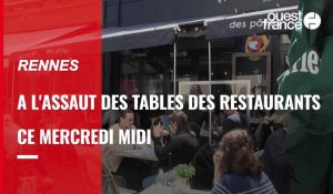 VIDÉO. Rennes : les terrasses et restaurants pris d'assaut ce mercredi midi 