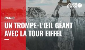 VIDÉO. Paris : un spectaculaire trompe-l'œil devant la Tour Eiffel