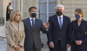 Emmanuel Macron reçoit Frank-Walter Steinmeier à l'Élysée