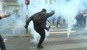 1er mai: des heurts éclatent en amont du cortège à Paris