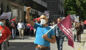 Portugal: manifestation à l'appel des syndicats lors du sommet européen