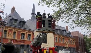 Lille : une cheminée de l'Hermitage Gantois menace de s'effondrer