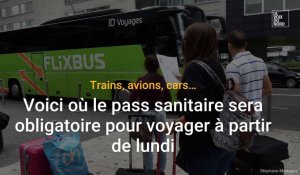 Trains, avions, cars… Voici où le pass sanitaire sera obligatoire pour voyager à partir de lundi