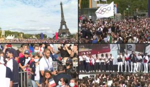 Tokyo-2020: les derniers champions français célébrés au Trocadéro