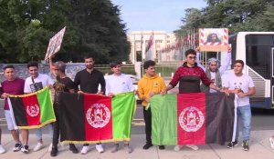 A Genève, des Afghans manifestent contre les talibans devant l'ONU