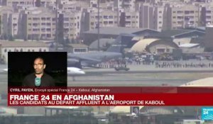 Évacuations d'Afghanistan : des milliers de personnes s'agglutinent près de l'aéroport