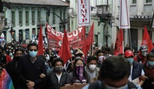 Equateur: les syndicats manifestent contre le prix de l'essence