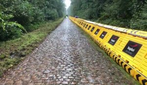 Paris-Roubaix : ambiance (humide) à la Trouée d’Arenberg