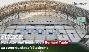 L'hommage à Bernard Tapie au stade du Vélodrome 
