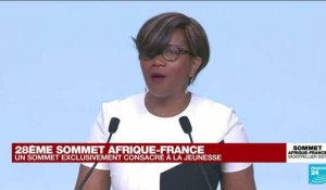 La ministre Elisabeth Moreno s'exprime au Sommet Afrique-France