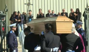 Obsèques de Bernard Tapie à Marseille: arrivée du cercueil à la cathédrale de la Major