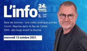 Le JT des Hauts-de-France du mercredi 13 octobre 2021