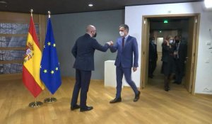 Sommet de l'UE: Charles Michel rencontre le Premier ministre espagnol Pedro Sanchez