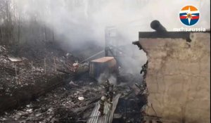 Incendie dans une usine d'explosifs en Russie: les secours sur place