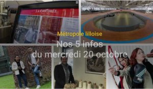 Les 5 infos de la métropole lilloise du mercredi 20 octobre